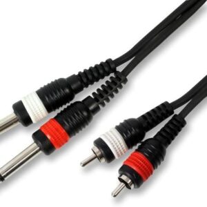 1/4" Jack to RCA phono - 1m